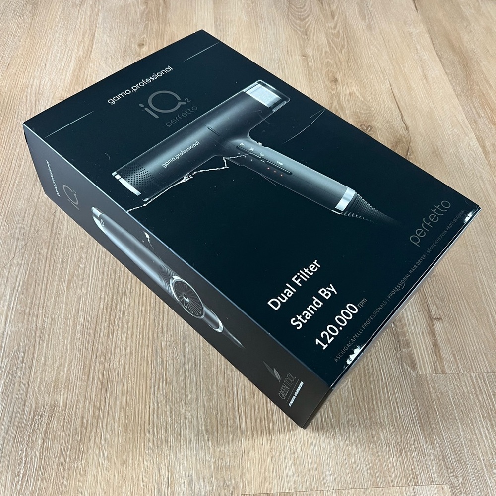 New gama professional iQ2 Perfetto Hair Dryer - Black
